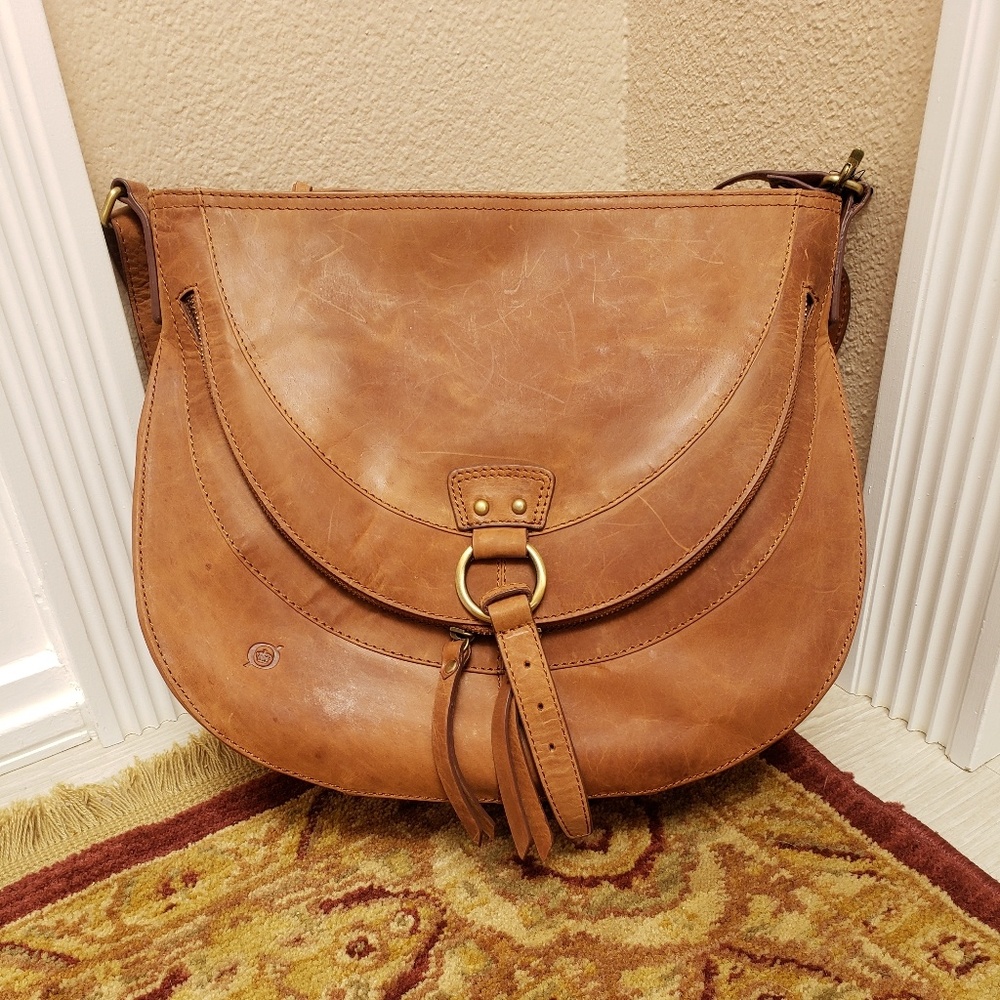 BORN Arkham Distressed Crossbody Saddle Bsg